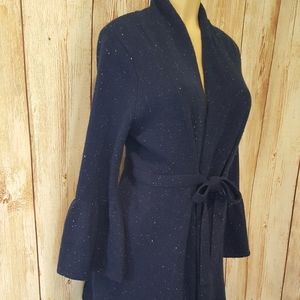 Wool blend tie front Cardigan